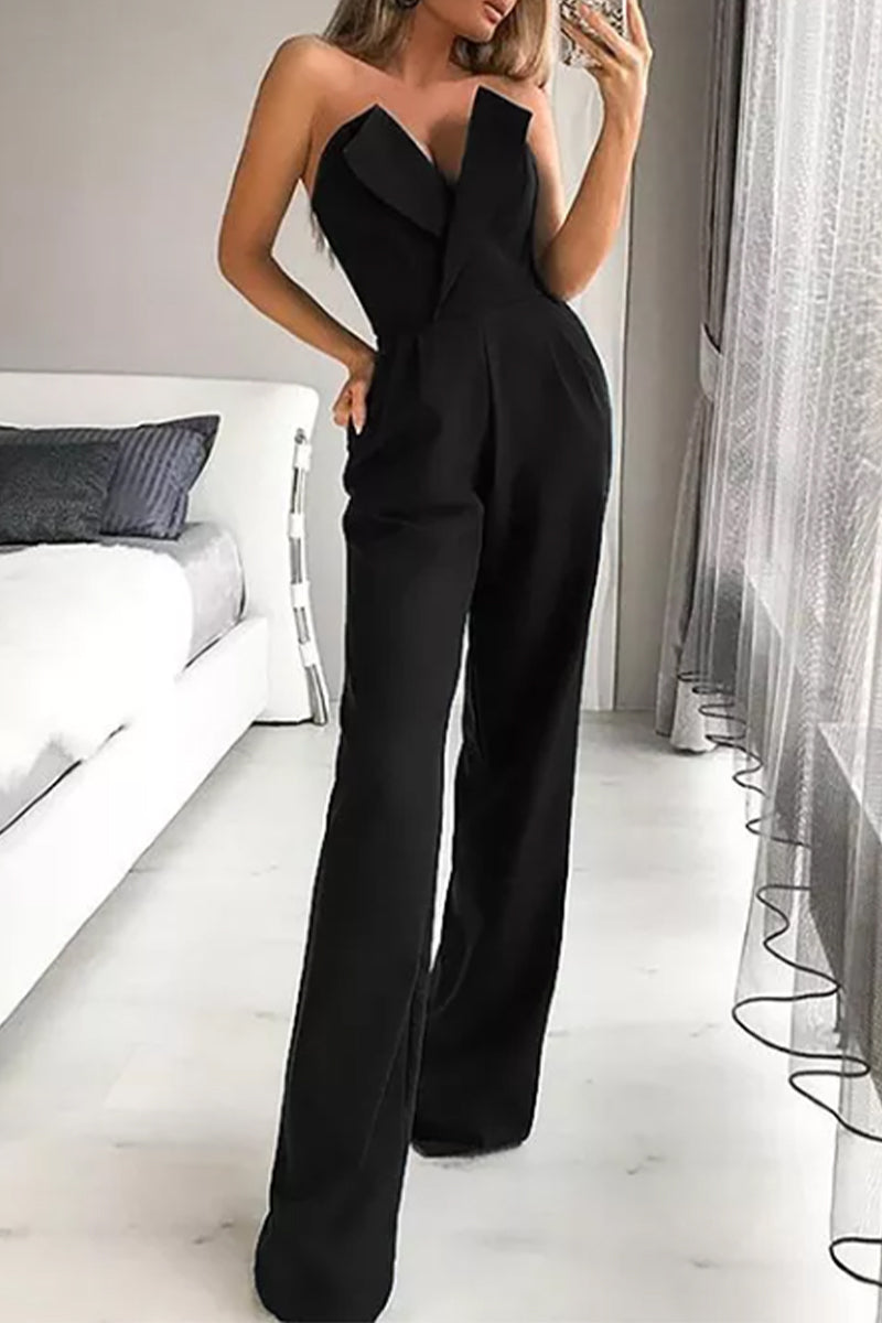 Casual Solid Solid Color Regular Jumpsuits(3 Colors)