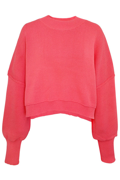 Casual Solid Patchwork O Neck Sweaters(15 Colors)