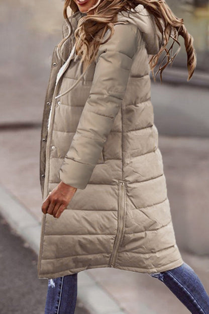 Casual Solid Cardigan Hooded Collar Outerwear