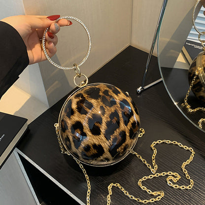 Casual Leopard Patchwork Chains Bags