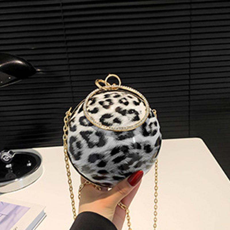 Casual Leopard Patchwork Chains Bags