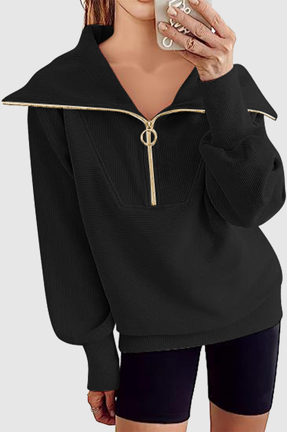 Casual Street Solid Color Zipper Turndown Collar Hoodies(6 Colors)