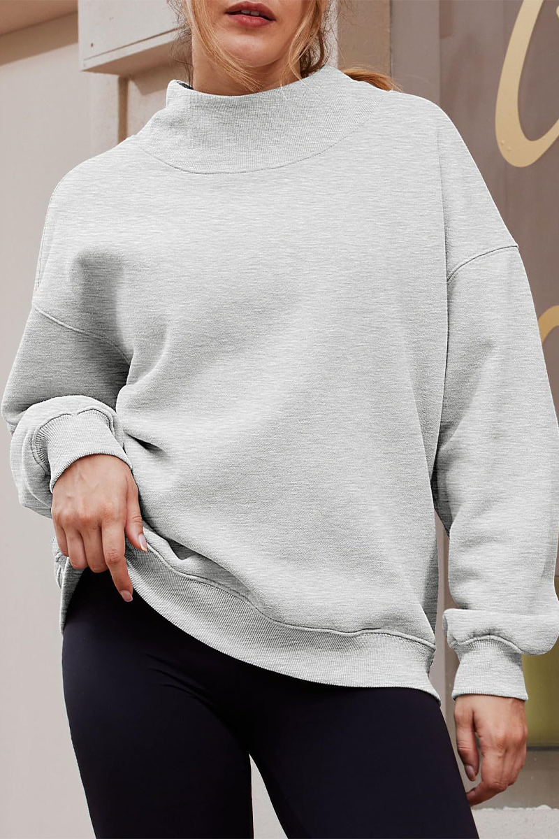 Casual Daily Solid Color Half A Turtleneck Tops(7 Colors)