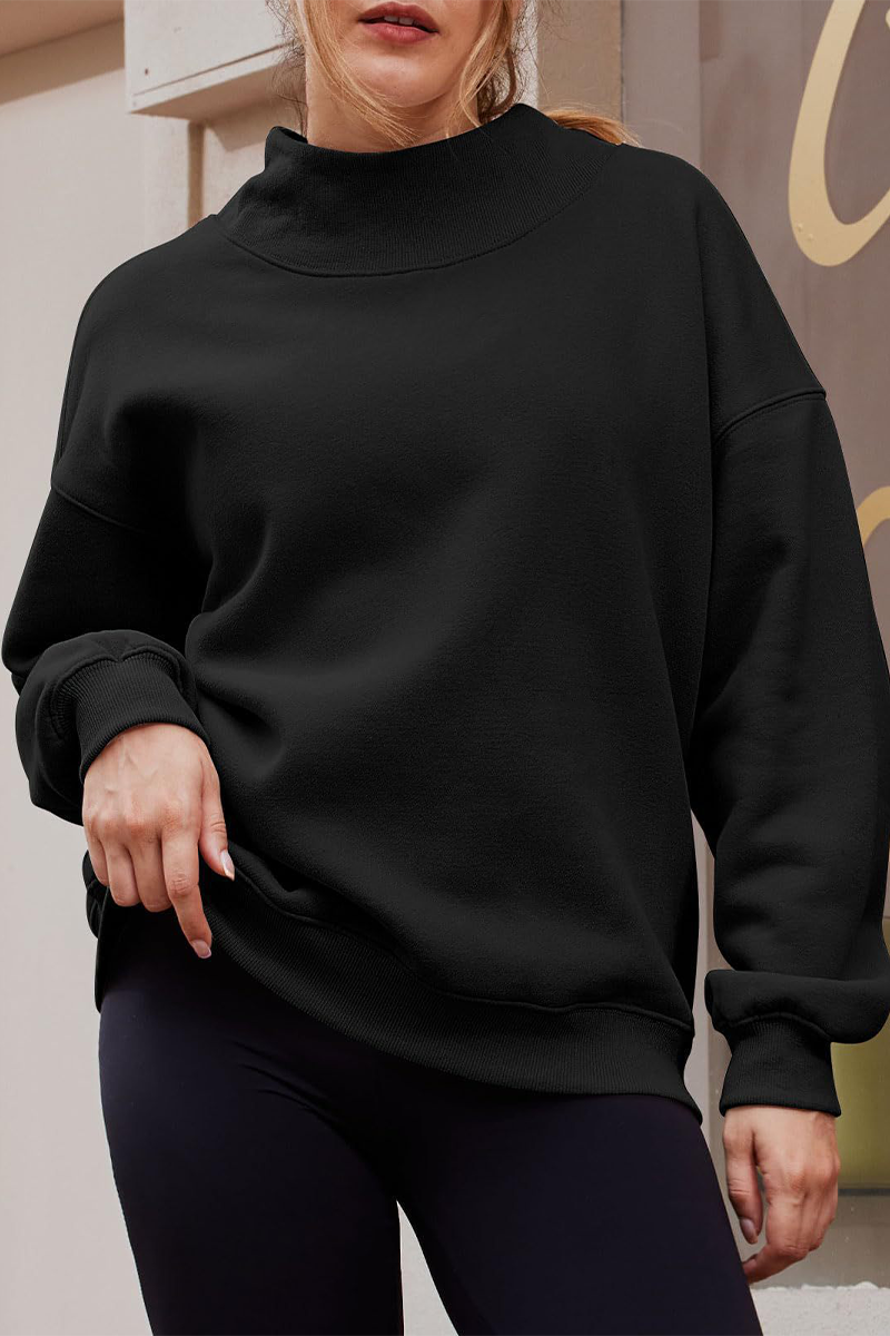 Casual Daily Solid Color Half A Turtleneck Tops(7 Colors)