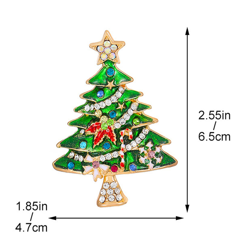 Daily Christmas Tree Hot Drill Brooch