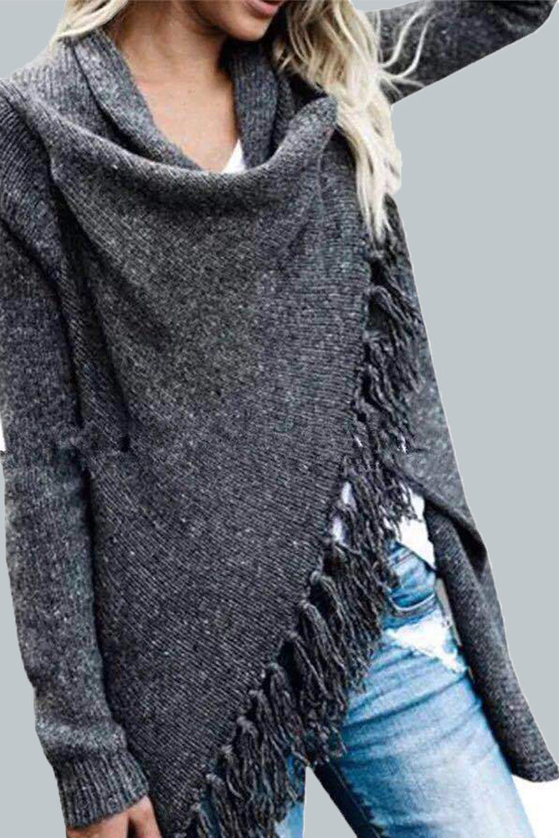 Fashion Solid Patchwork O Neck Mid Waist Sweaters(6 Colors)