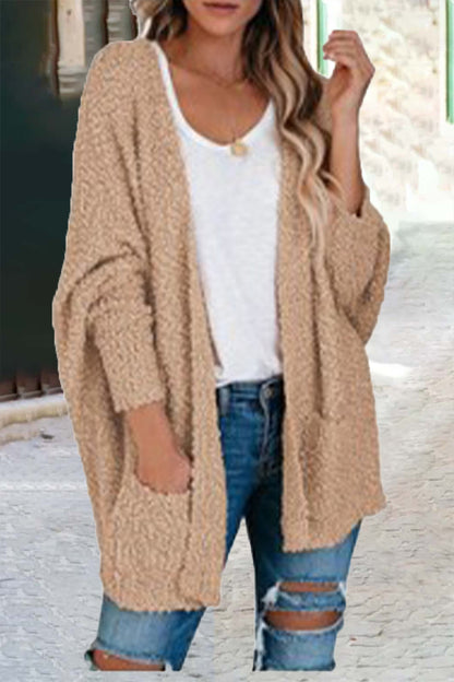 Casual Daily Solid Cardigan Cardigan Collar Sweaters(6 Colors)