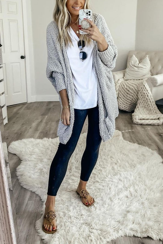 Casual Daily Solid Cardigan Cardigan Collar Sweaters(6 Colors)