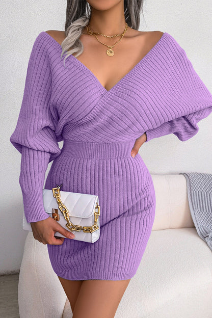 Sexy Elegant Solid Solid Color V Neck Pencil Skirt Dresses