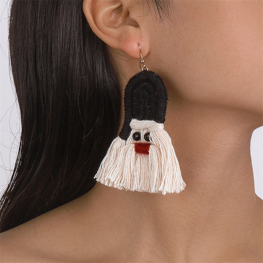 Casual Daily Patchwork Tassel Earrings