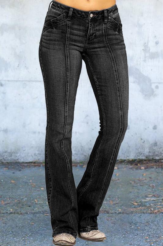 Casual Street Solid Solid Color Skinny Denim Jeans