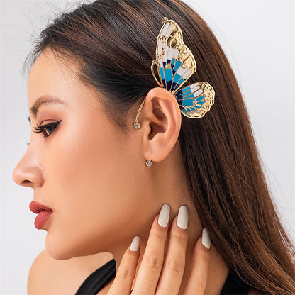 Casual Butterfly Patchwork Rhinestone Earrings