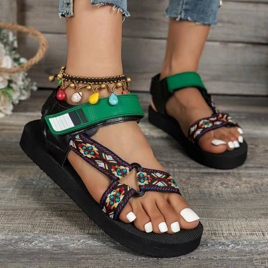 Casual Patchwork Round Out Door Shoes