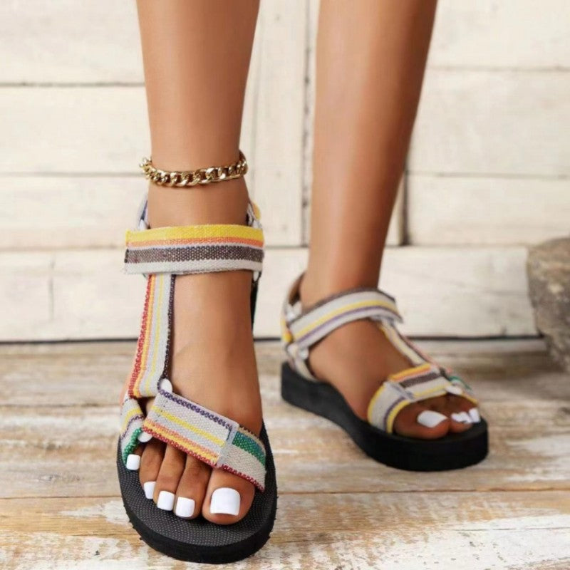 Casual Patchwork Round Out Door Shoes