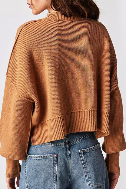 Casual Solid Patchwork O Neck Sweaters(15 Colors)