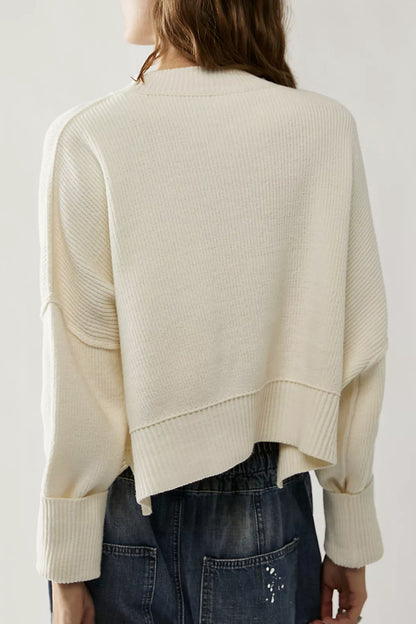 Casual Solid Patchwork O Neck Sweaters(15 Colors)