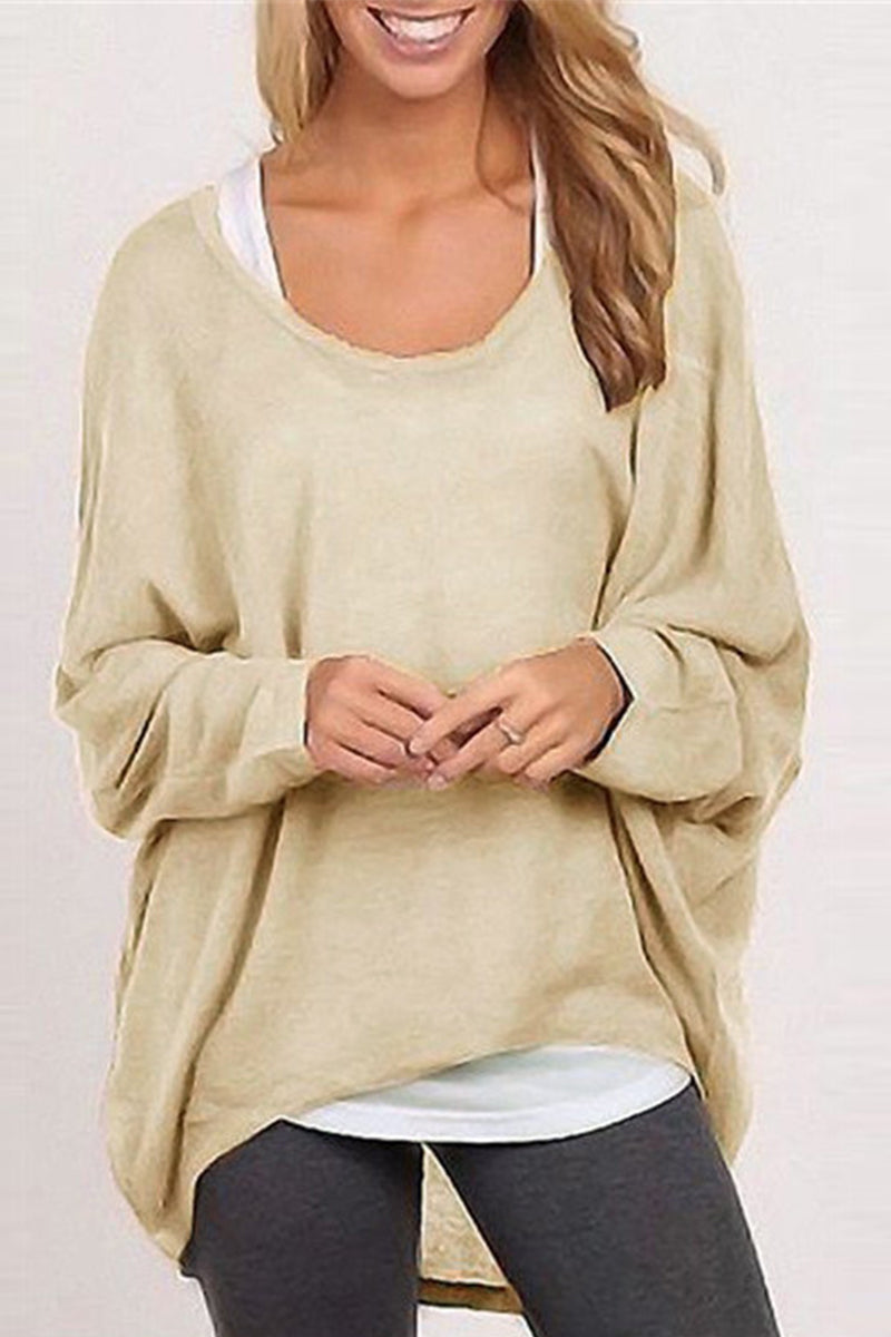 Casual Solid Patchwork O Neck Sweaters(8 Colors)