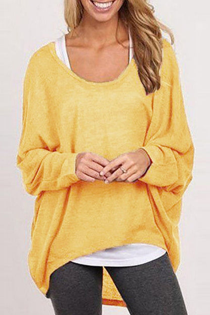 Casual Solid Patchwork O Neck Sweaters(8 Colors)