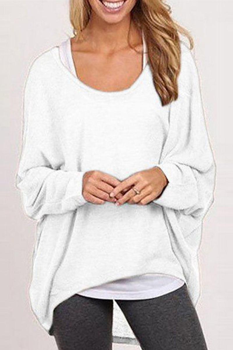 Casual Solid Patchwork O Neck Sweaters(8 Colors)