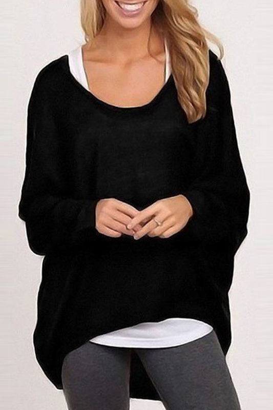 Casual Solid Patchwork O Neck Sweaters(8 Colors)